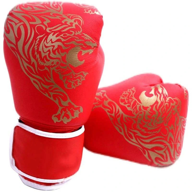 Adults Boxing Gloves Breathable PU Leather Fighting Gloves Children Boxing Training Kickboxing Gloves for Home Sport-WAYBIKER