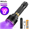 15W 3x LED UV Flashlight 365nm Ultraviolet Invisible Ink Marker Cat Dog Pet Skin Urine Tinea Ore Money Scorpion Detector Light-WAYBIKER
