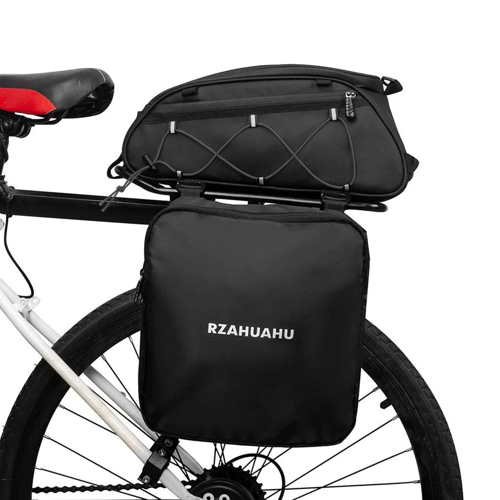 3 in 1 Bike Rack Bag Trunk Bag Waterproof Bicycle Rear Seat Bag Cooler Bag with 2 Side Hanging Bags Cycling Cargo Luggage Bag-WAYBIKER