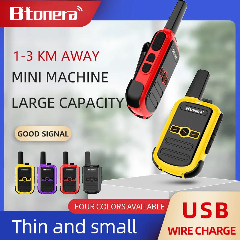 Mini Walkie Talkie Btonera BT-310 Portable Two Way Radio PMR FRS Radio Comunicador Long range Kids Walkie-Talkie for Hotel Busin-WAYBIKER