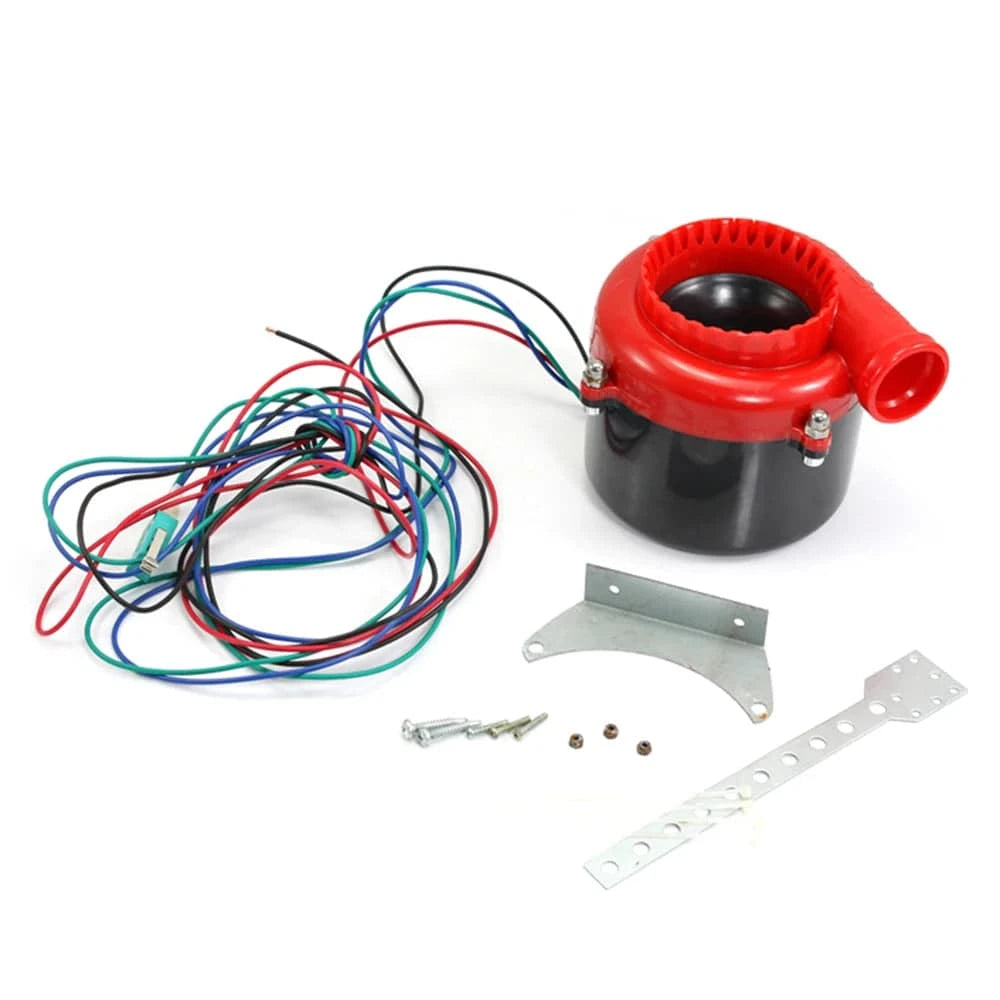 Universal Car Fake Dump Electronic Turbo Blow Off Hooter Valve Analog Sound BOV Electronic Relief Valve Red-WAYBIKER