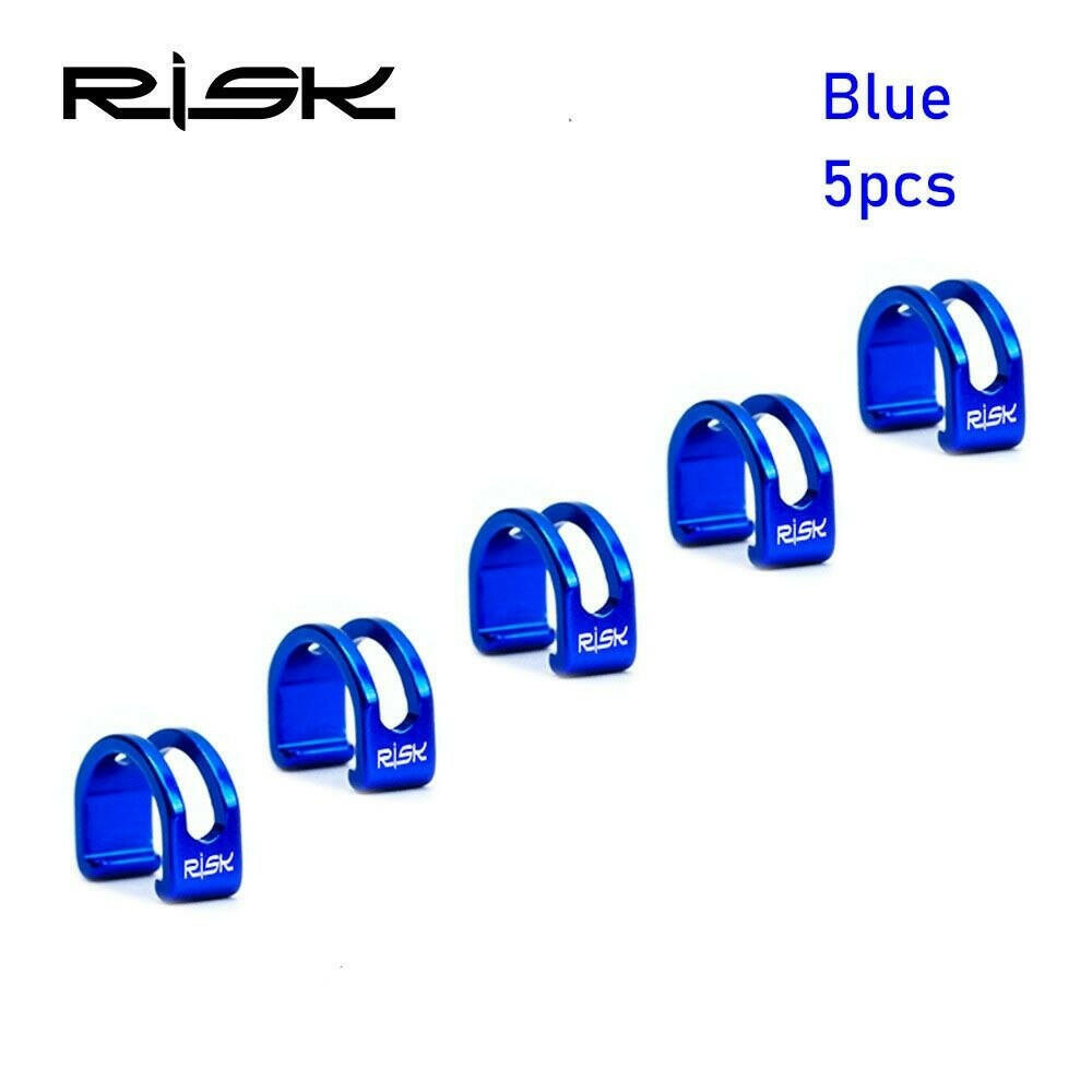 5pcs Aluminum Alloy Bike Bicycle MTB C-Clips Buckle Hose Brake Line Gear Cable Housing Guide Brake Deduction Bicycle Accessory C-WAYBIKER