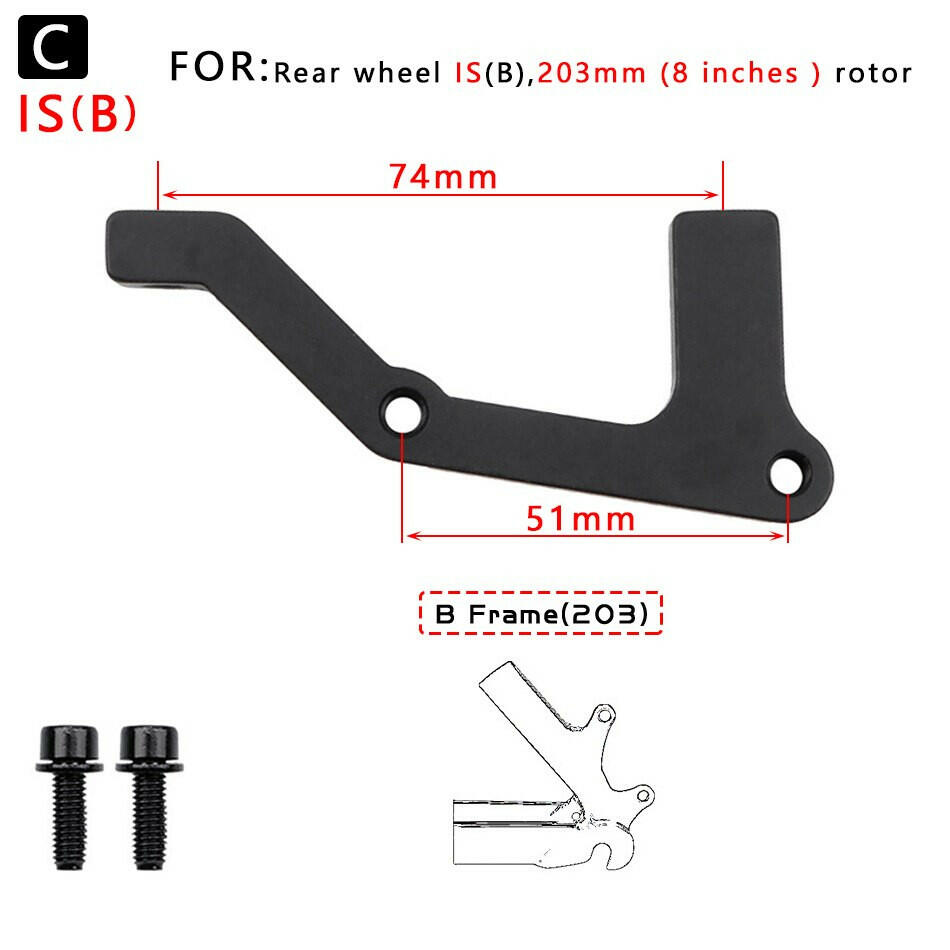 MTB 1pc Brake Disc Ultralight Bracket IS PM A B to PM Brake Disc Bracket Adapter For 140 160 180 203mm rotor-WAYBIKER