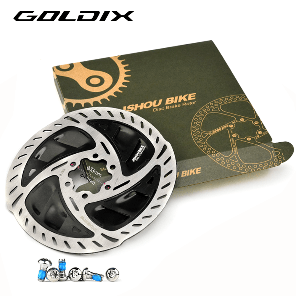 GOLDIX 6Bolt Bicycle Brake Rotor 140/160mm Disc Brake Pad for Mountain Bike Gravel and Road Bike Fast Cooling Rotor RT900