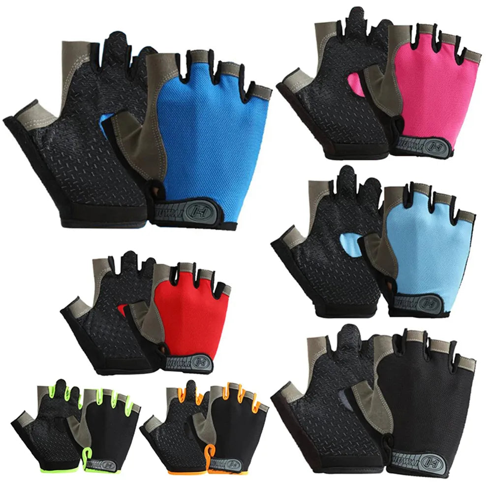 Summer Cycling Sports Gloves For Men's Fitness Training Fingerless Women's Fitness Bicycles Anti-slip and Breathable Sports-WAYBIKER