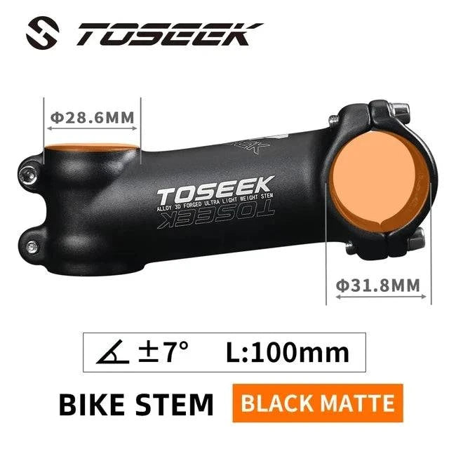 TOSEEK Ultralight Aluminum Bike Handlebar Stem 6 Degree 17 Degree Mtb Stem 50mm-120mm Power Mtb 31.8mm Mountain Bike Stem-WAYBIKER