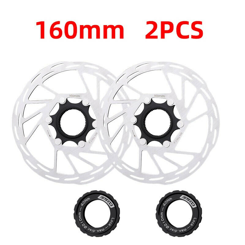 IIIPRO Bicycle Center Lock Disc Brake Rotor 140mm/160mm/180mm/203mm Road Bike Disc Brake Rotor With Lock Ring  bike brake pads-WAYBIKER
