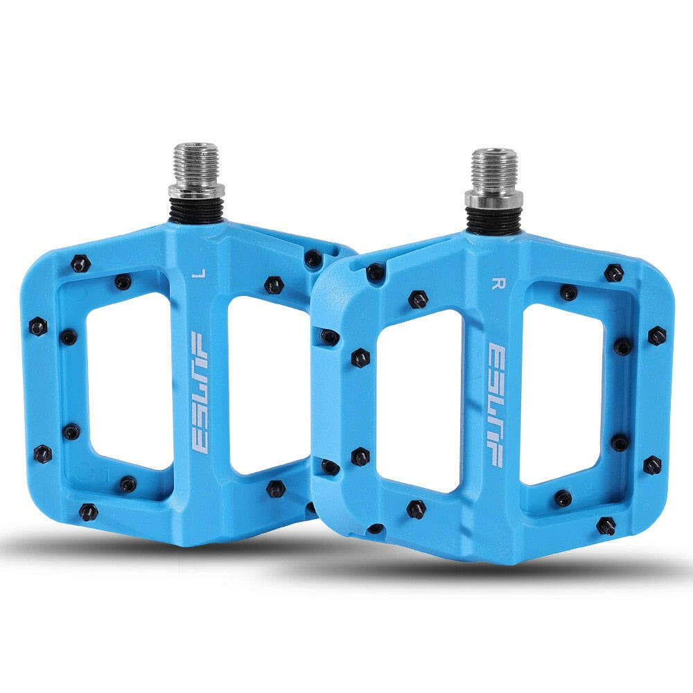 ESLNF Ultralight Seal Bearings Bicycle Bike Pedals Cycling Nylon Road Bmx Mtb Pedals Flat Platform Bicycle Parts Accessories-WAYBIKER