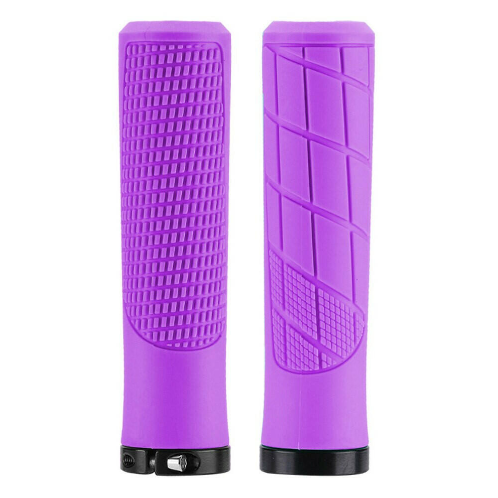 1 Pair Bicycle Rubber Grips Bilateral Lock Bicycle Handlebar Cover MTB Road Bike Handlebar Grips Non-slip Bicycle Handle Covers-WAYBIKER