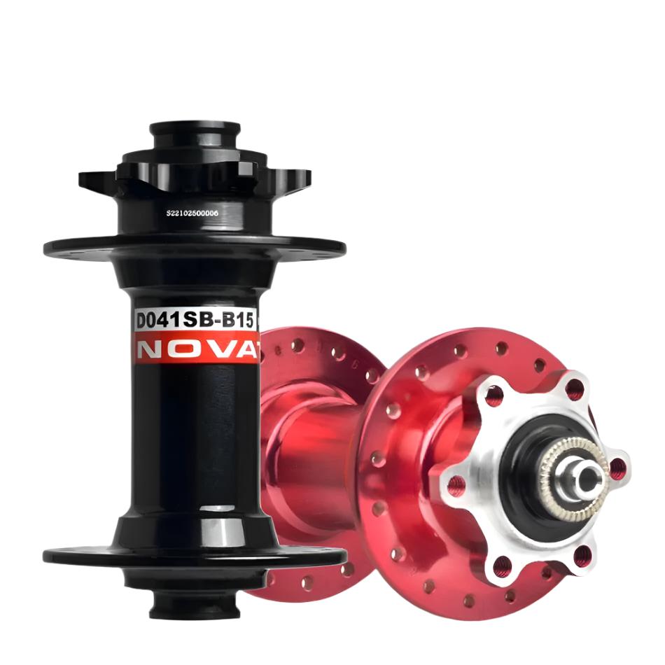 NOVATEC D041SB Front Bicycle Hub 2 Bearing Mountain Bike Hub 28/32/36 Holes 6-Bolt Disc Brake QR/THRU/BOOST for MTB Freehub-WAYBIKER