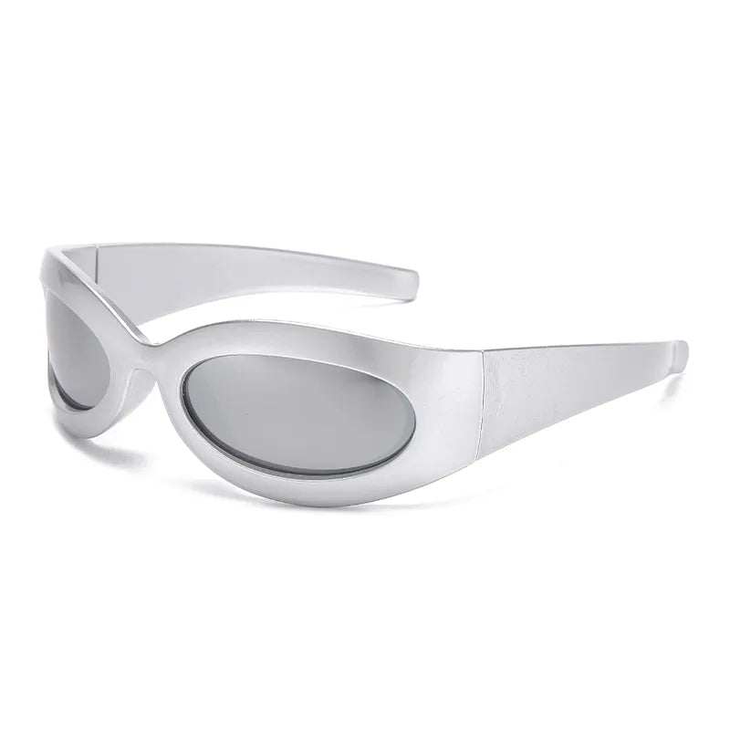 Fashion Punk Cycling Y2K Sunglasses Men Trendy Wrap Around Sun Glasses Shades Sports Riding Eyewear UV400 Goggles-WAYBIKER