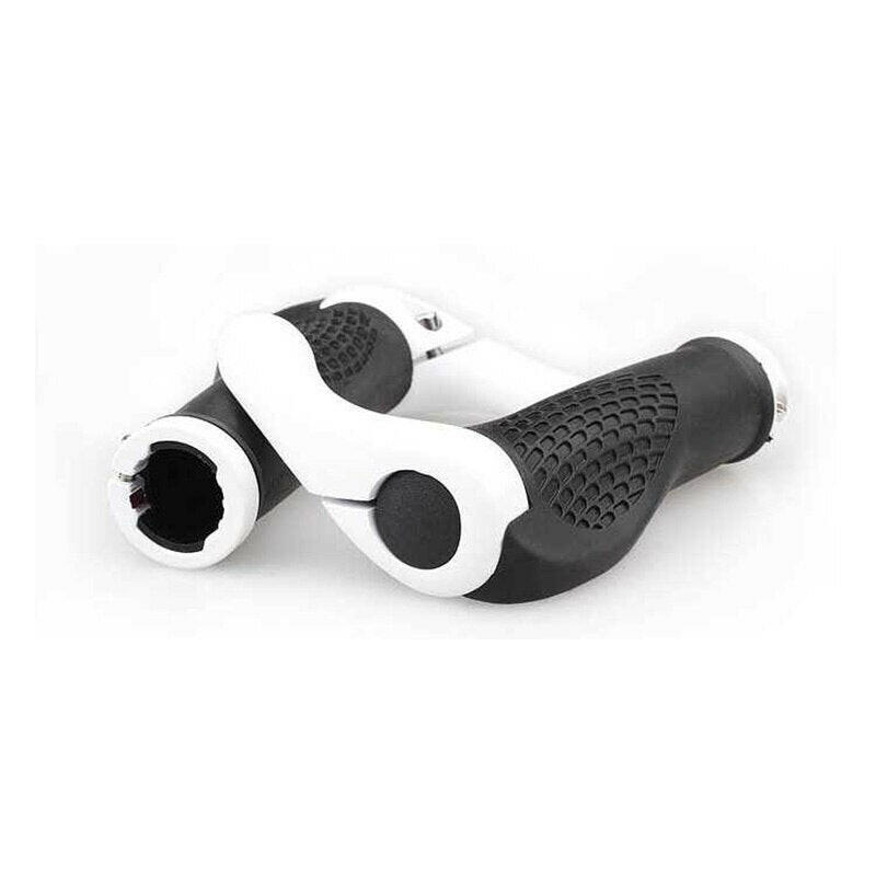 1 Pair Bicycle Handlebar Grip Ergonomic Anti Skid Lock on Handle Cover Aluminum Alloy Rubber Grips MTB Bike Accessories-WAYBIKER