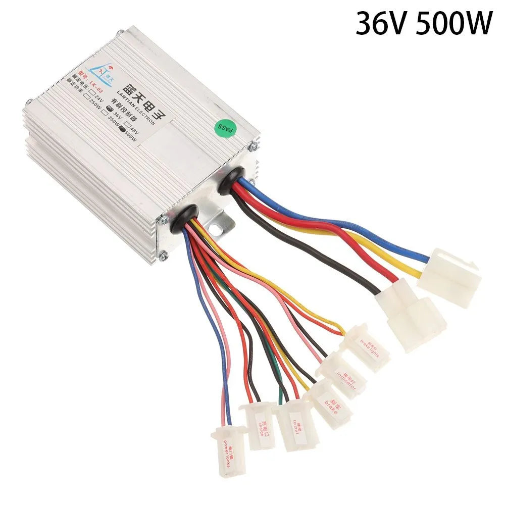 DC Electric Bicycle Controller E-bike Accessories 24V/36V/48V 250W/350W/500W/800W Electric Bike Motor Brushed Controller Motor-WAYBIKER
