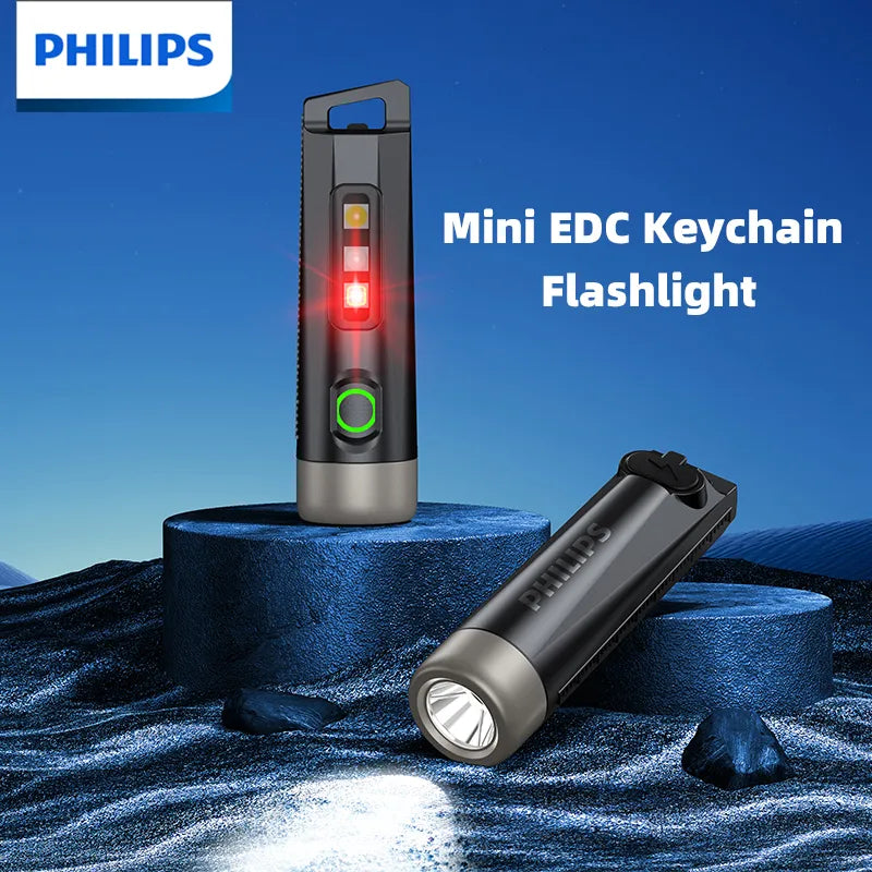 Philips SFL1121 Newest Portable Flashlight LED Rechargeable Mini EDC Keychain Flashlights Camping Lamp For Hiking Self Defense-WAYBIKER