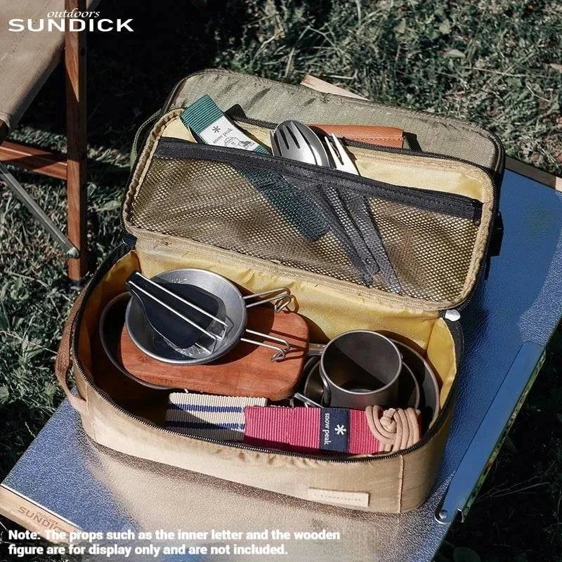 SUNDICK Outdoor Picnic Tableware Cups And Utensils Storage Bag Stove H