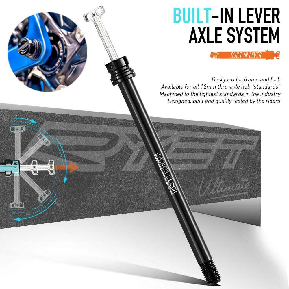 RYET Bicycle Quick Release 12 MTB Lock Disc Thru Axle Road Bike Front Rear Bicycle Skewer 12x142 12x100 12x148 Bike Accessories-WAYBIKER