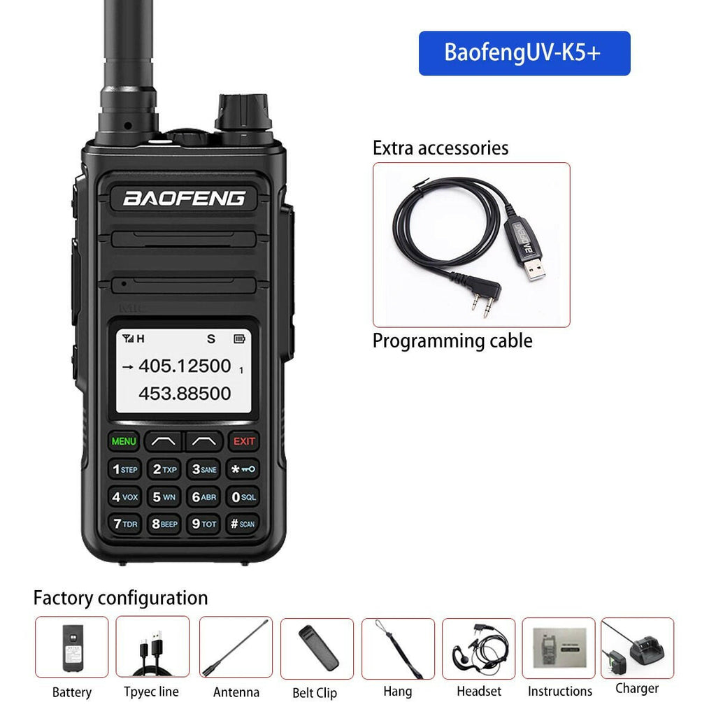 BaofengUVK5+walkie-talkie NOAA Weather Channel AM receive long-distance professional civil outdoor go on road trip UV multi-band-WAYBIKER