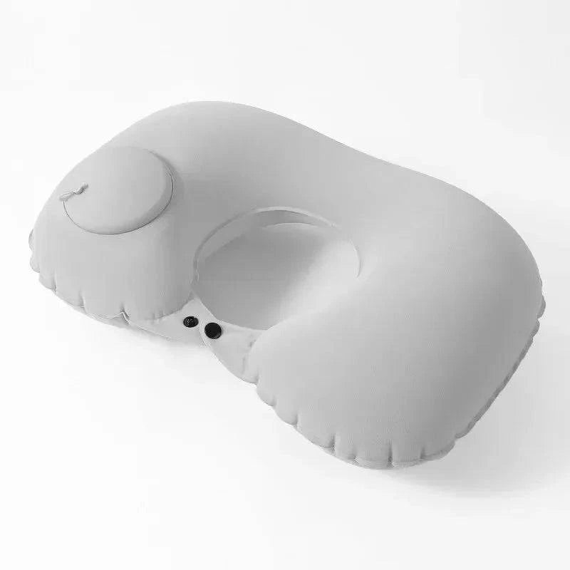U Shape Neck Cushion Automatic Air Inflatable Pillow Compress Ring Pillow For Airplane Car Outdoor Travel-WAYBIKER
