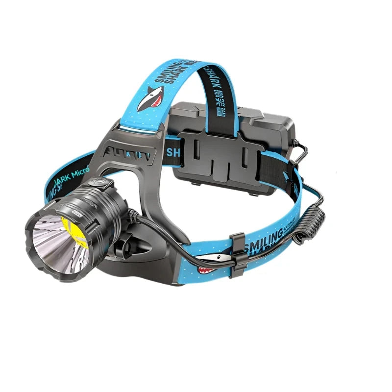 Smilling Shark K808 Super Bright Headlight LED P100 8000LM Headlamp Rechargeable Zoomable Head Flashlight for Camping Hiking-WAYBIKER