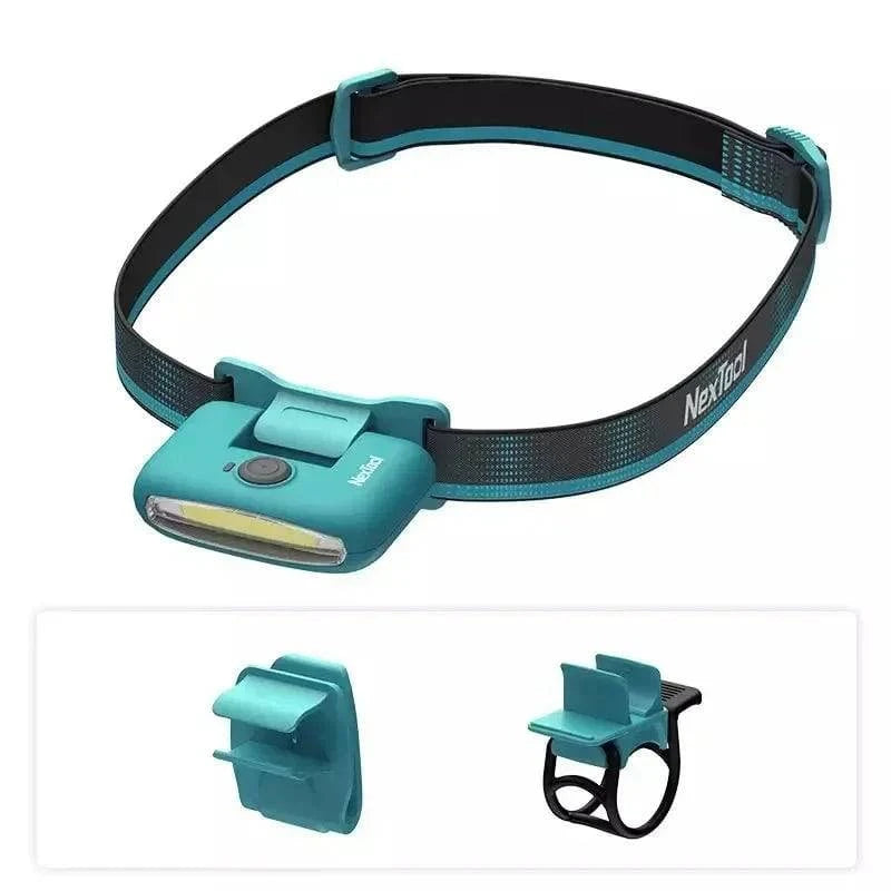 NexTool LED Headlight Rechargeable Head Lamp Zoom Waterproof Headlight Flashlight Three Light Switch Modes USB Charging Camping-WAYBIKER
