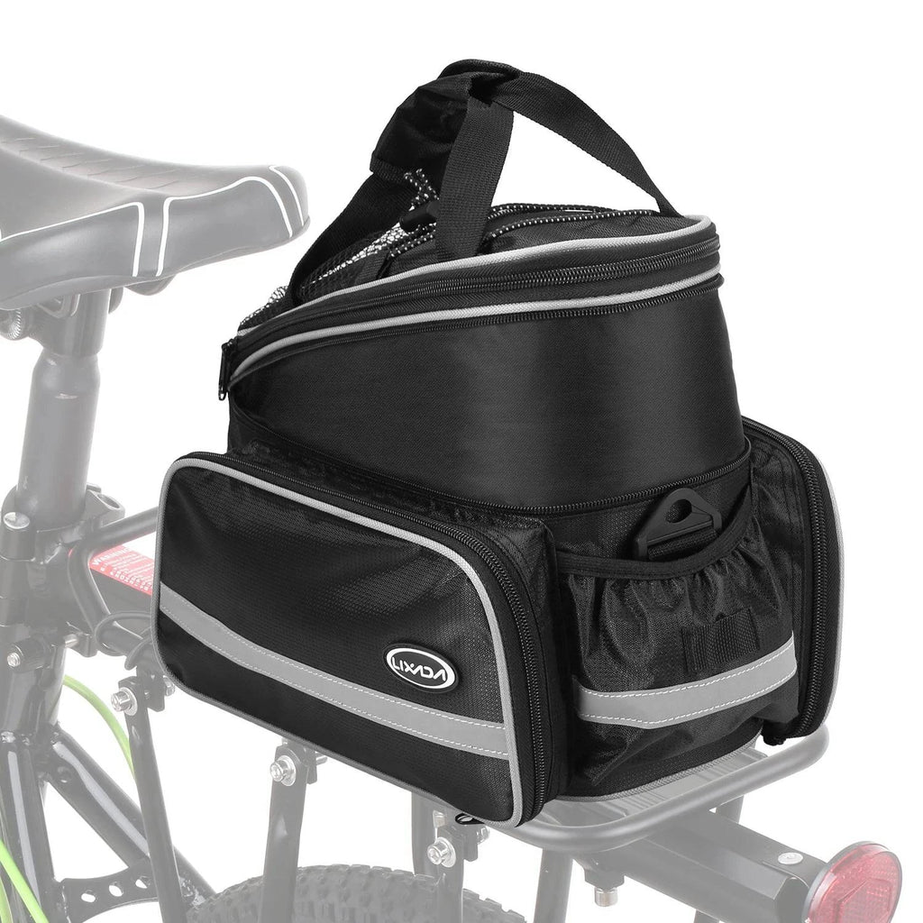 Lixada Waterproof Bicycle Rear Seat Bag Cycling Bike Trunk Bag Bike Pannier Bag Shoulder Bag with Rain Cover-WAYBIKER