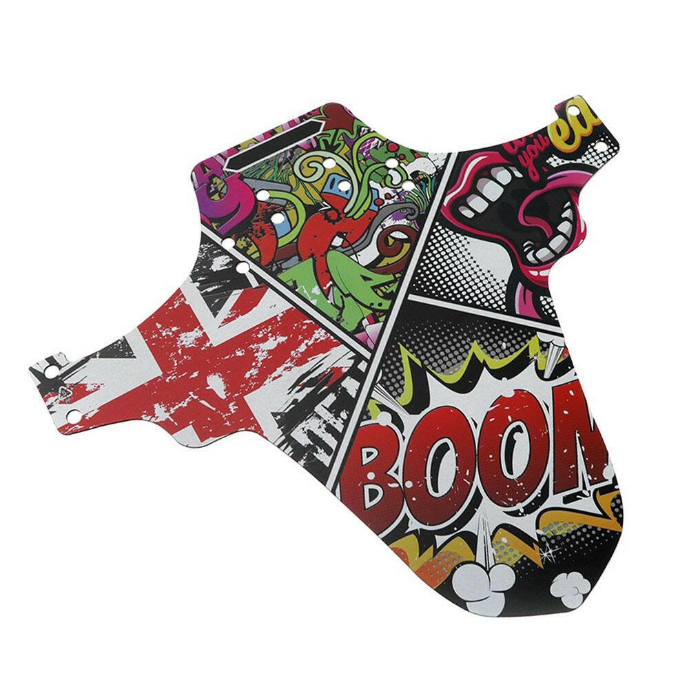 Bike Fenders Front Rear Mudguard Cycling Accessories Mud Guard Wings Road Bicycle Parts Easy Fixation Printed Pattern Portable-WAYBIKER