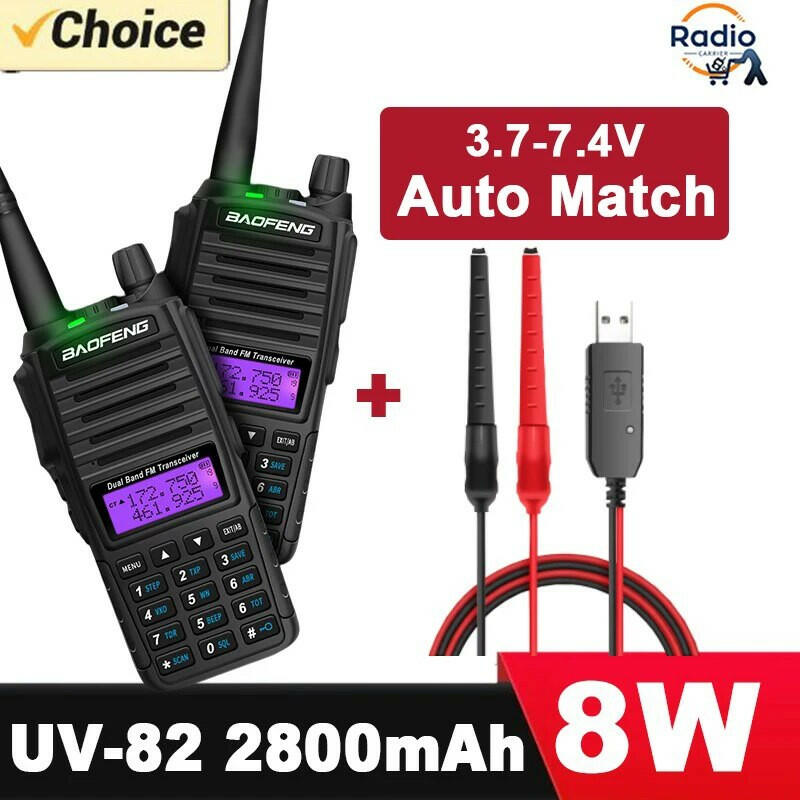 Baofeng Walkie Talkie 2 Way Ham radio comunicador UV 82 Dual PTT 8W 5W 10KM Dual Band UV-82 UHF VHF UV82 UV 5R 9R 13 UV16 Radios-WAYBIKER