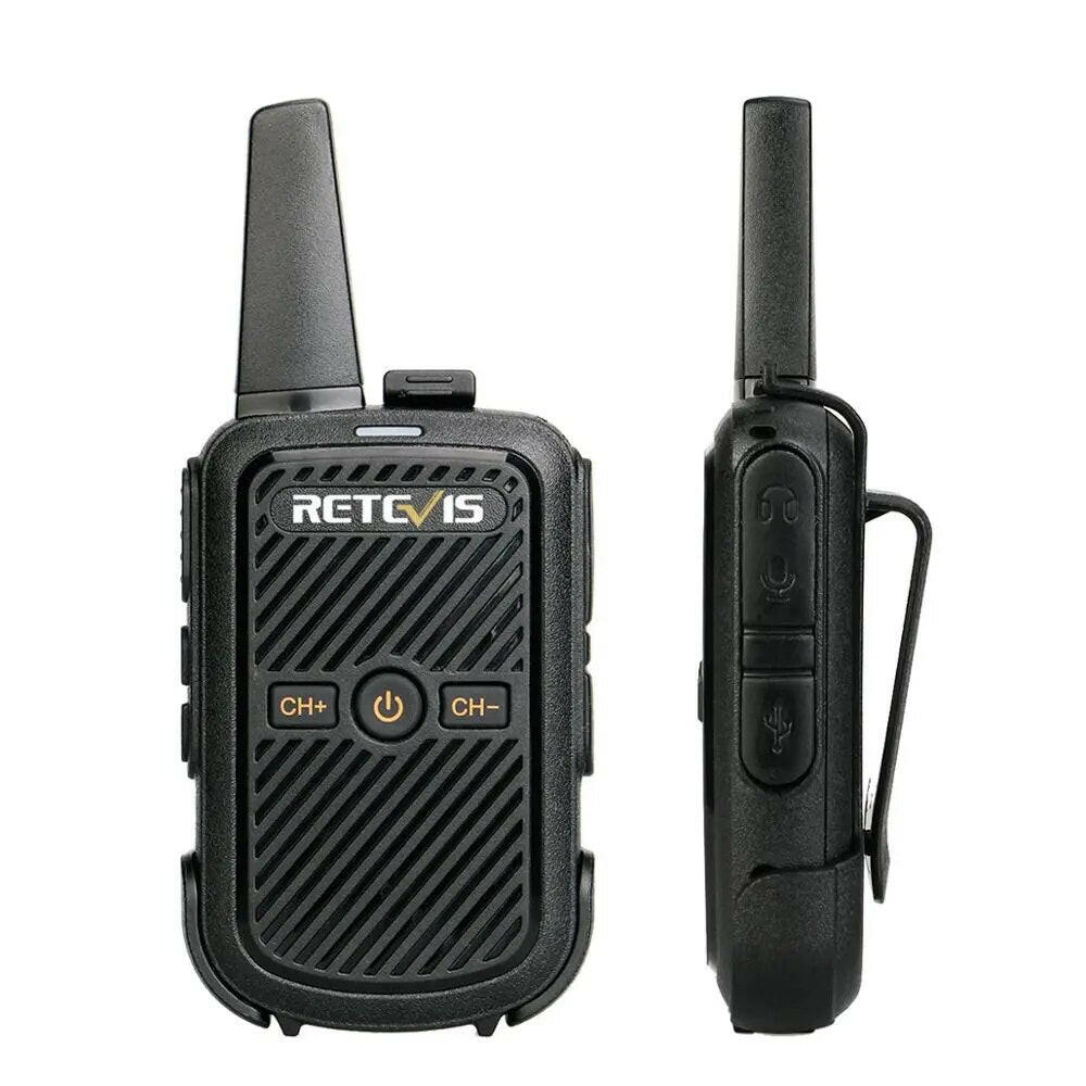 Mini Walkie Talkie Retevis RT15 Portable Two Way Radio Portable Radio Communicator Walkie-Talkies 2 PCS for Hotel Hunting-WAYBIKER