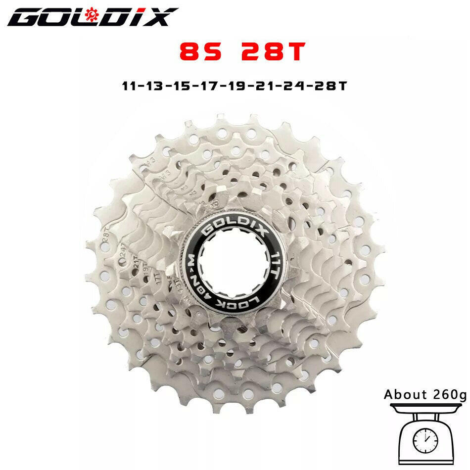 GOLDIX Road Bike 8 9 10 11 Speed Velocidade 11-25T/28T/32T/34T/36T Bicycle Cassette Freewheel MTB Sprocket for SHIMANO SRAM-WAYBIKER