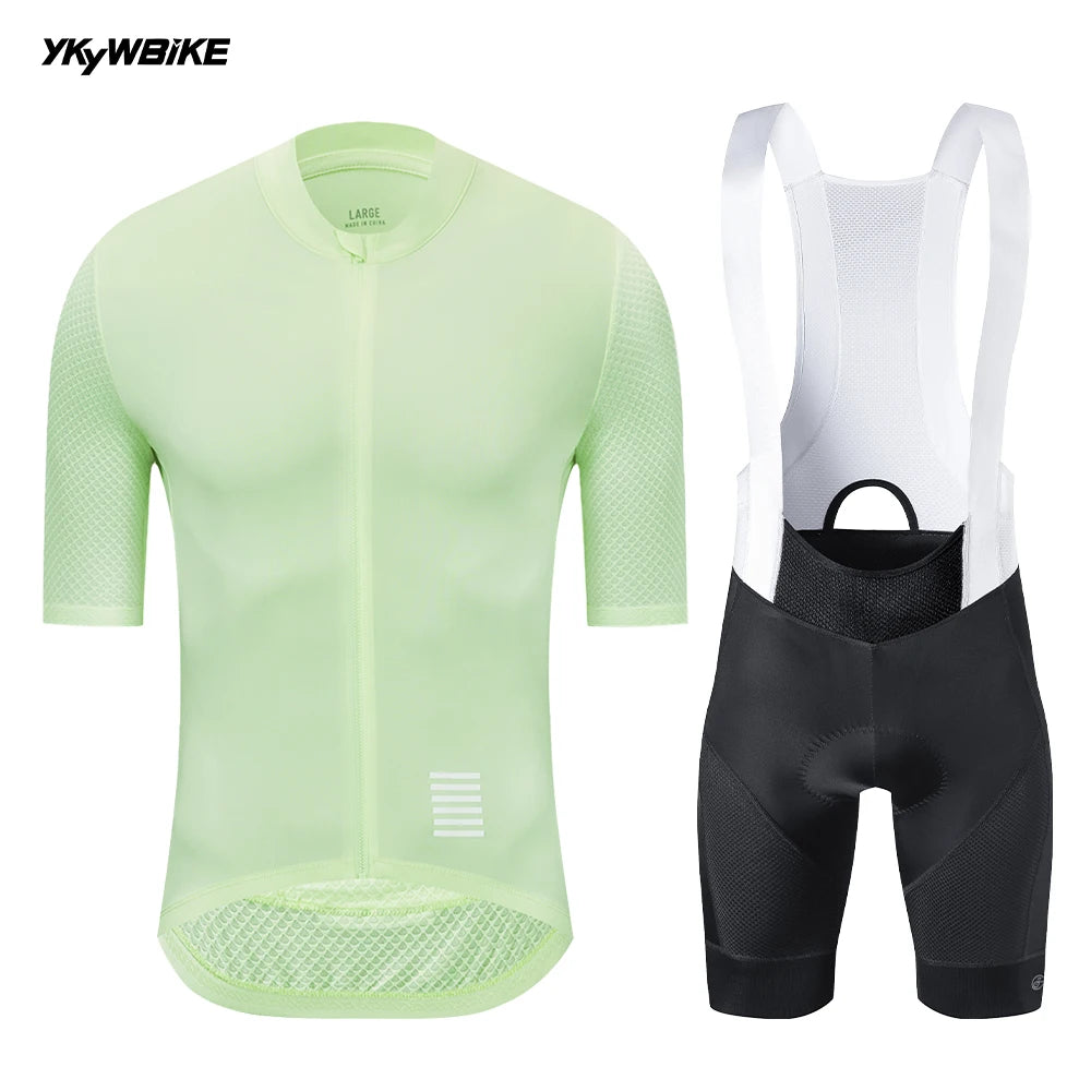 YKYWBIKE Men's Cycling Set Summer Cycling Jersey Kits Road Bike Clothes Bicycle Clothing Riding Maillot Cycling Clothing-WAYBIKER
