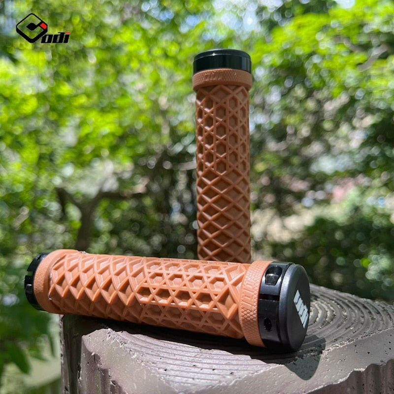 ODI Van Bicycle Handlebar Grips Lock-On Anti-slip Shock Absorption MTB Double Lock Ring for Retro Brompton BMX Folding Bike Grip-WAYBIKER