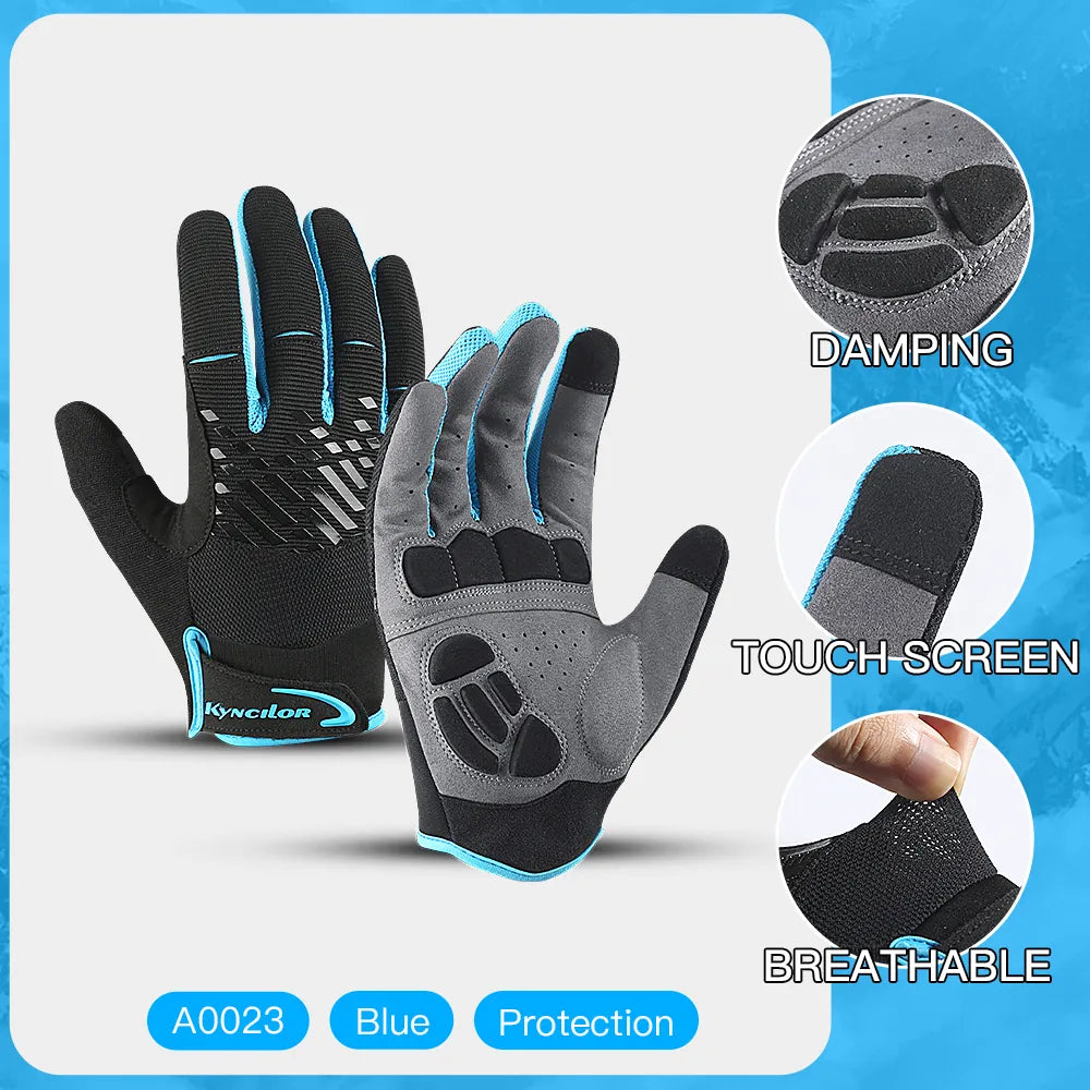 New Professional Outdoor Cycling Gloves Touchscreen Breathable Anti-sweat Shockproof Wear Resistant Motorbike Gloves Men-WAYBIKER