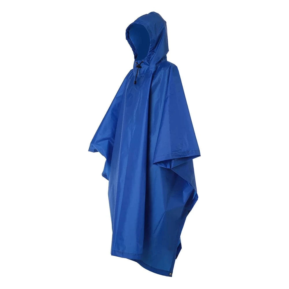 TOMSHOO 3 in 1 Rain Cover Poncho with Hood Hiking Cycling Rain Cover Poncho Coat Outdoor Camping Tent Awning Mat Camouflage-WAYBIKER