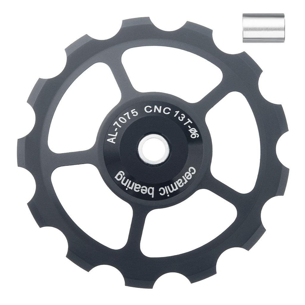SENSAH MTB Bicycle Rear Derailleur Jockey Wheel Ceramic Bearing Pulley AL7075 CNC Road Bike Guide Roller Idler 11/12/13/14/15T-WAYBIKER