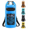 20L Floating Waterproof Dry Backpack PVC Drifting Bag with Adjustable Shoulder Straps for Swimming Rafting Outdoor Kayak Fishing-WAYBIKER