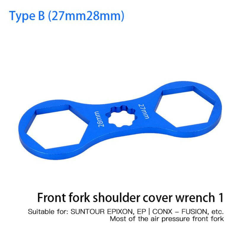 MTB Bike Fork Shoulder Wrench Bicycle Front Fork Repair Tools For Suntour XCR XCT XCM RST 8/12T 27/28mm Front Fork Removal Tool-WAYBIKER