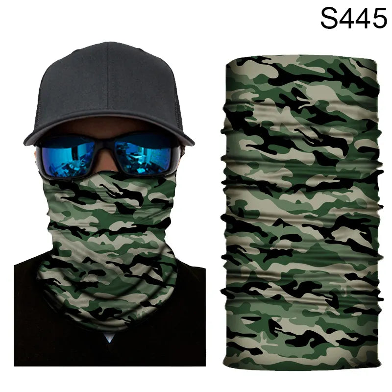 Camouflage Cycling Face Mask Tactical Military Scarf Neck Gaiter Men Seamless Bandana Women Headband Balaclava Tube Face Shield-WAYBIKER