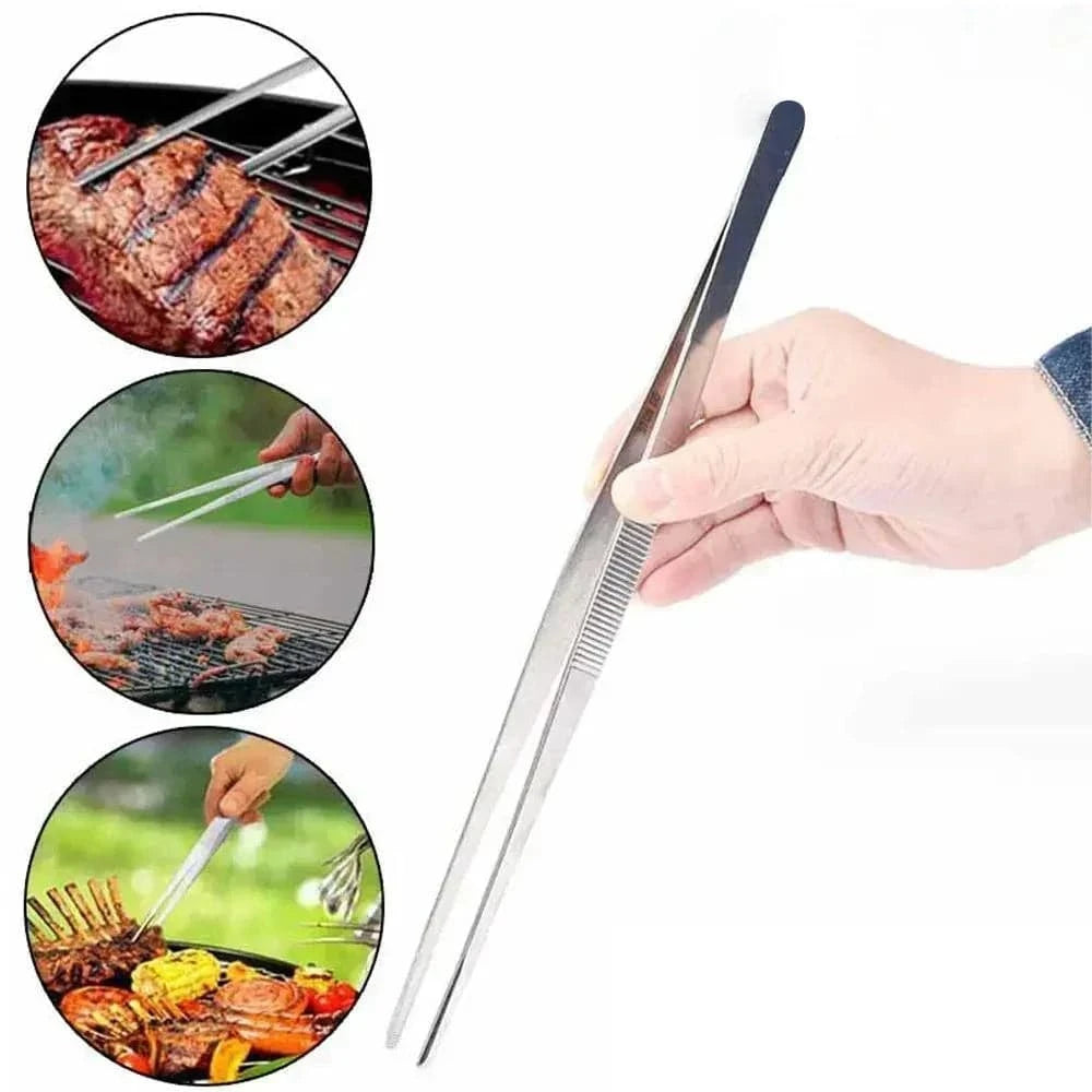 Multifunction Barbecue Tongs Food Tongs Food Clip Kitchen Gadgets Stainless Steel Churrasco Tweezers Clip Buffet BBQ Tool-WAYBIKER