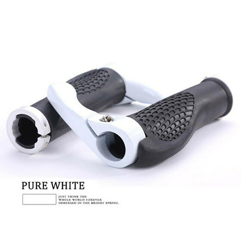 1 Pair Bicycle Handlebar Grips 1pair Non-Slip Rubber Hand Grip Mountain Road Bike Handle Grip with Bar Ends Bicycle Accessories-WAYBIKER