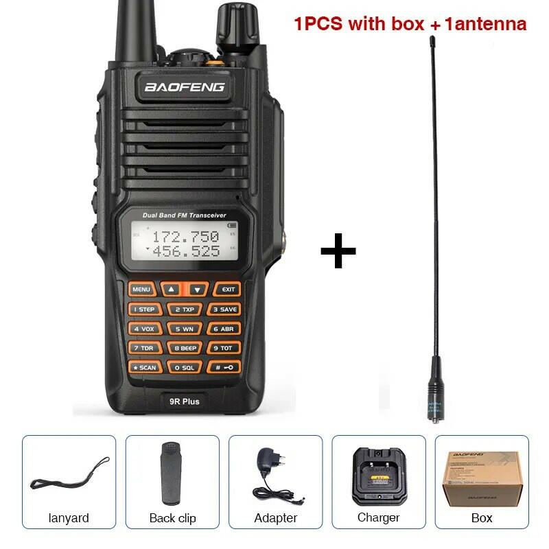 Baofeng UV-9R Pro IP68 Waterproof  Walkie Talkie Dual Band 16KM S22 Radio VHF UHF CB Ham Radio UV-9R Plus Portable Two Way Radio-WAYBIKER