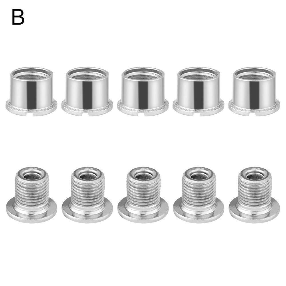 5 Pair Bike Chainring Bolts MTB Plate Screws Monoplate Or Double Or Three Plate Crank Parts Cycling Crankset Accessories-WAYBIKER