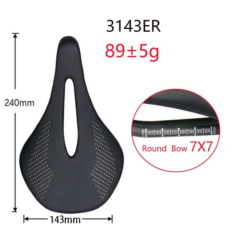 96g Super Light Full Carbon Saddle MTB/Road Bike Saddle Carbon Rails Bicycle Seat 240*143/155mm-WAYBIKER