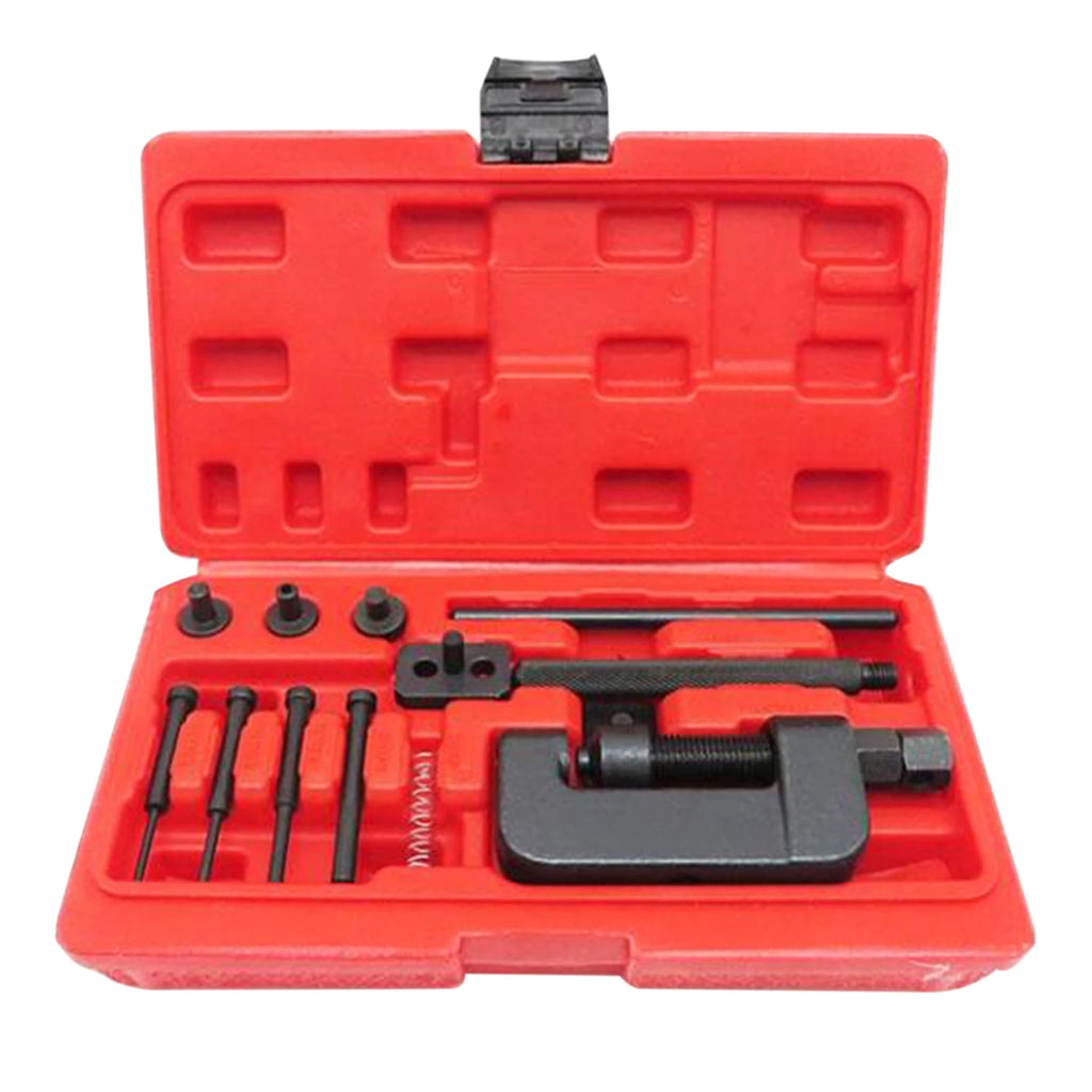 Universal Chain Breaker Set with Carrying Case Chain Cutter and Riveter for Motorcycle Bike ATV Accessories-WAYBIKER