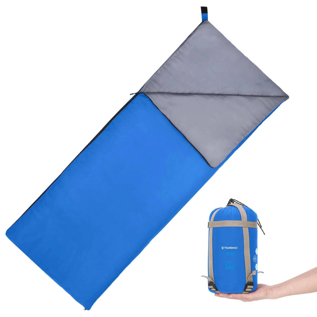 TOMSHOO Ultralight Sleeping Bag for Adults Outdoor Envelope Sleeping Bag for Warm Weather Camping Backpacking Hiking-WAYBIKER