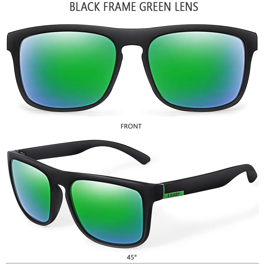 LOISRUBY Brand Square Cycling Sunglasses Men Women Polarized Goggles for Fishing Driving Running UV400 Eyewear-WAYBIKER