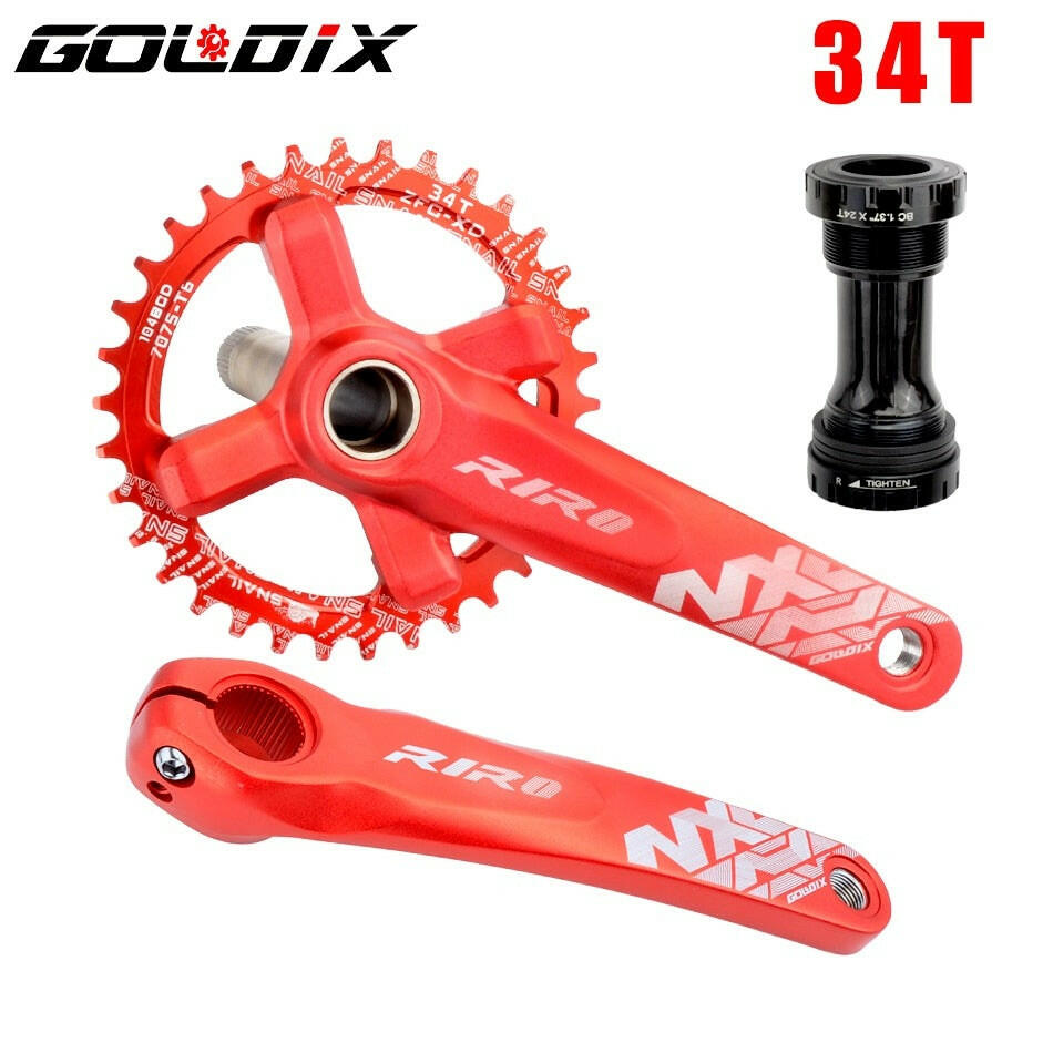 GOLDIX NX Bicycle Crankset 104BCD Wide Narrow 32-42T Chainring 170/175mm Forged Crank Compatible with SHIMANO/SRAM 11-12Speed-WAYBIKER