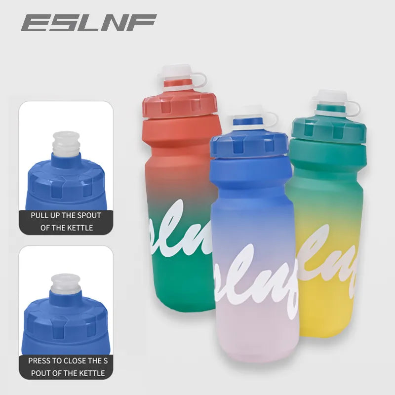 ESLNF 710ML Cycling Bottles Outdoor Sport Camping Drink Gradient Portable Mountain Bicycle Kettle Mountain Cycling Equipment