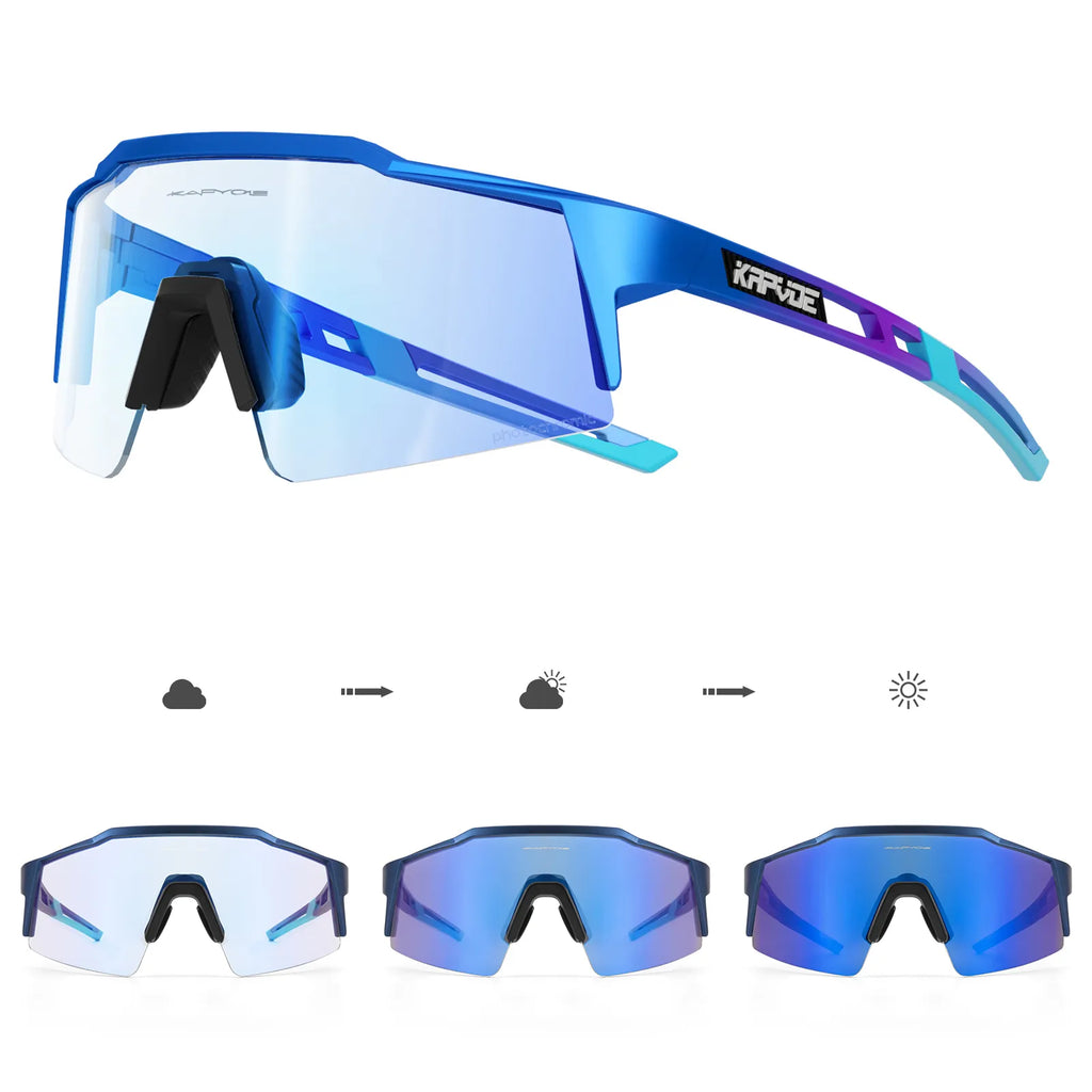 KAPVOE Photochromic Cycling Sunglasses Men MTB Cycling Glasse Women Road Bicycle Glasses UV400 Outdoor Bicycle Sunglasses-WAYBIKER