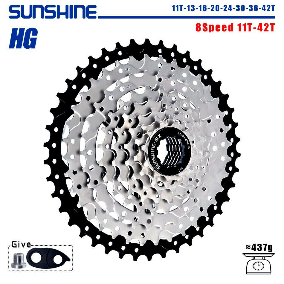 SUNSHINE Bicycle Cassette 8/9/10/11/12Speed Freewheel 32/36T/40T/42T/46T/50T/52T Sprocket HG Structure Flywheel For SHIMANO/SRAM-WAYBIKER