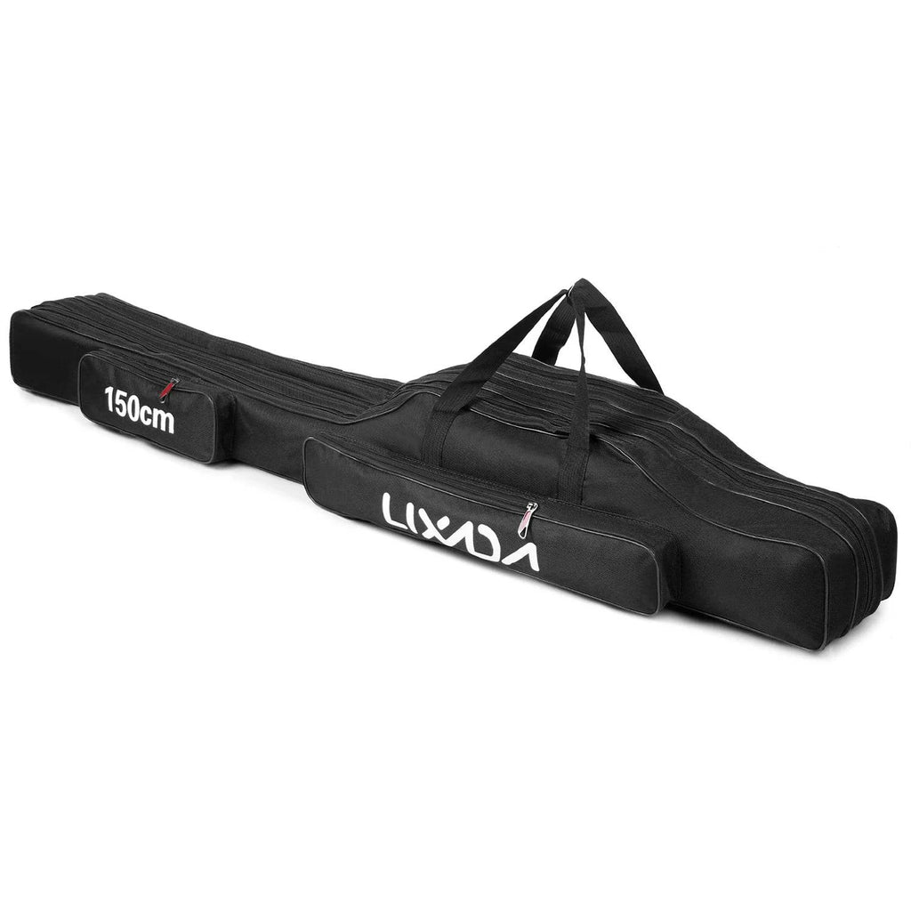 Lixada 3-Layer Portable Folding Fishing Rod Bag 90cm/120cm/150cm Fishing Tackle Case Multifunctional Fishing Rod Bags Case-WAYBIKER